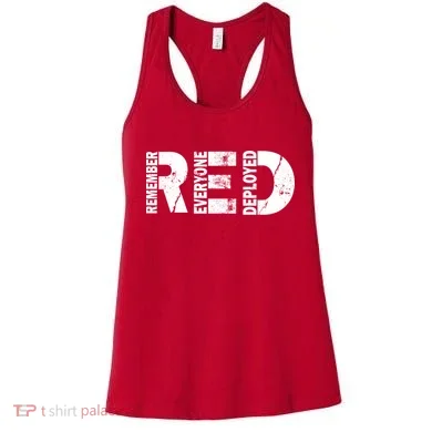 Red Friday Remember Everyone Deployed Women's Tank Top