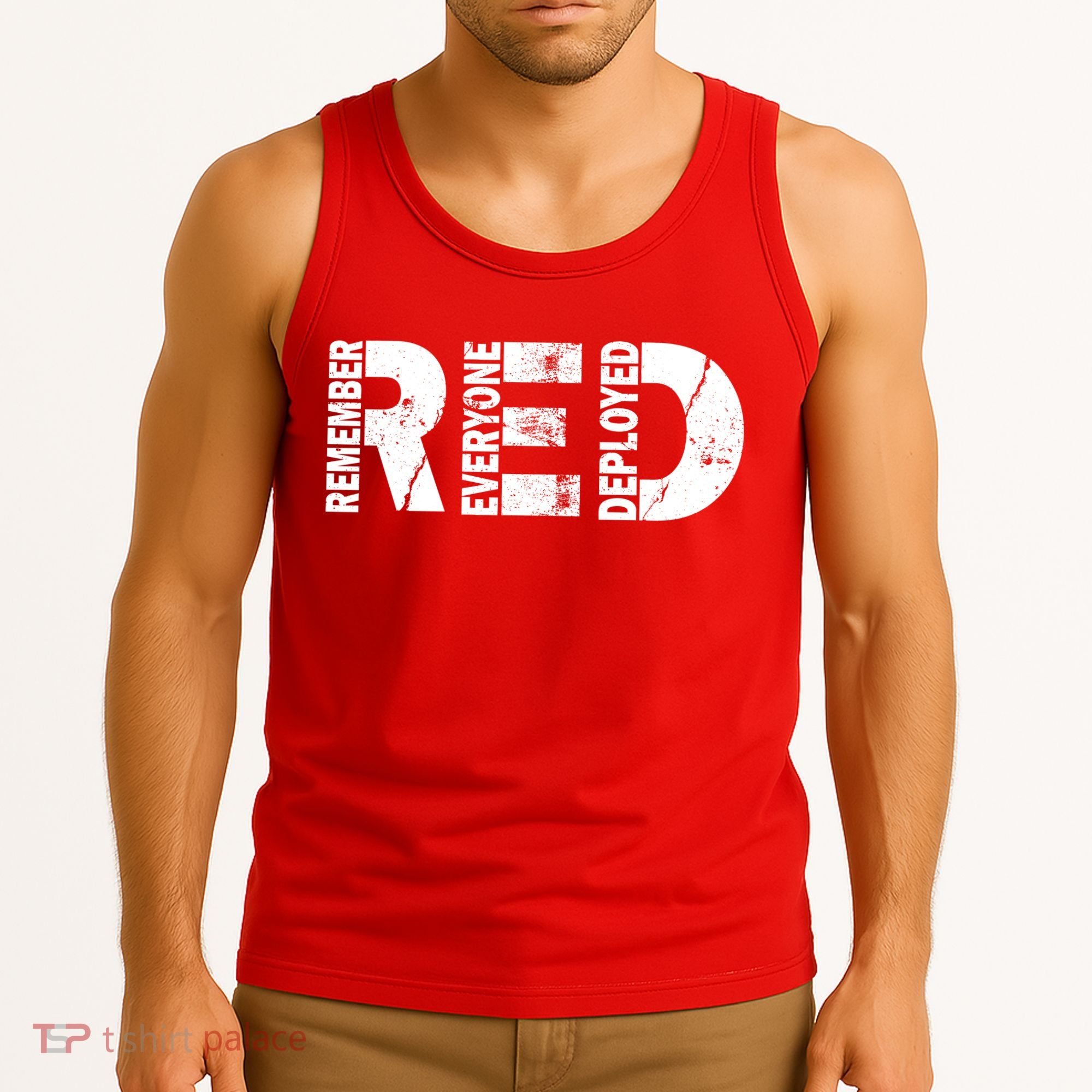 Red Friday Remember Everyone Deployed Tank Top