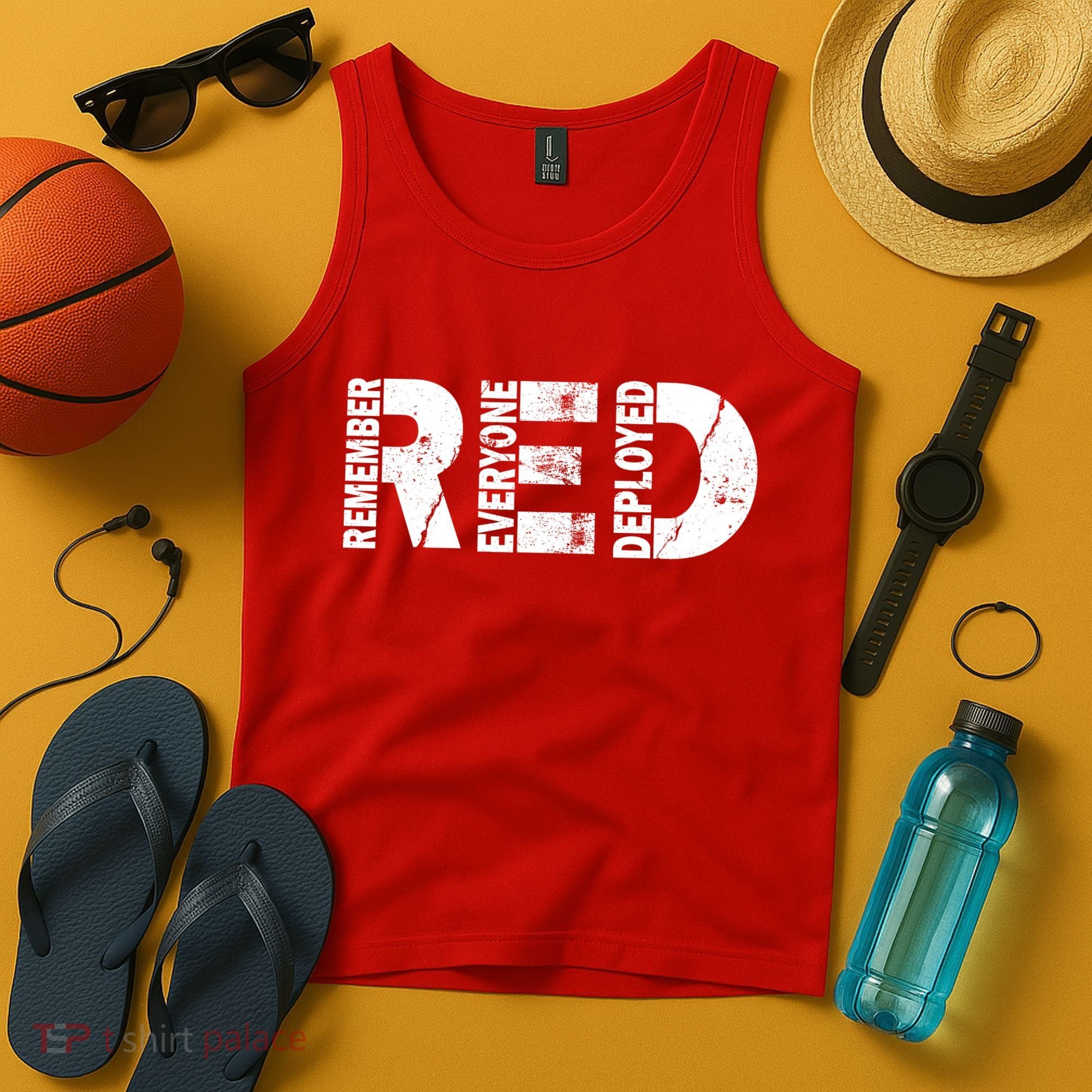 Red Friday Remember Everyone Deployed Tank Top