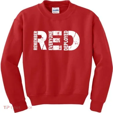 Red Friday Remember Everyone Deployed Kids Sweatshirt
