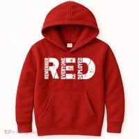 Red Friday Remember Everyone Deployed Kids Hoodie thumb 0
