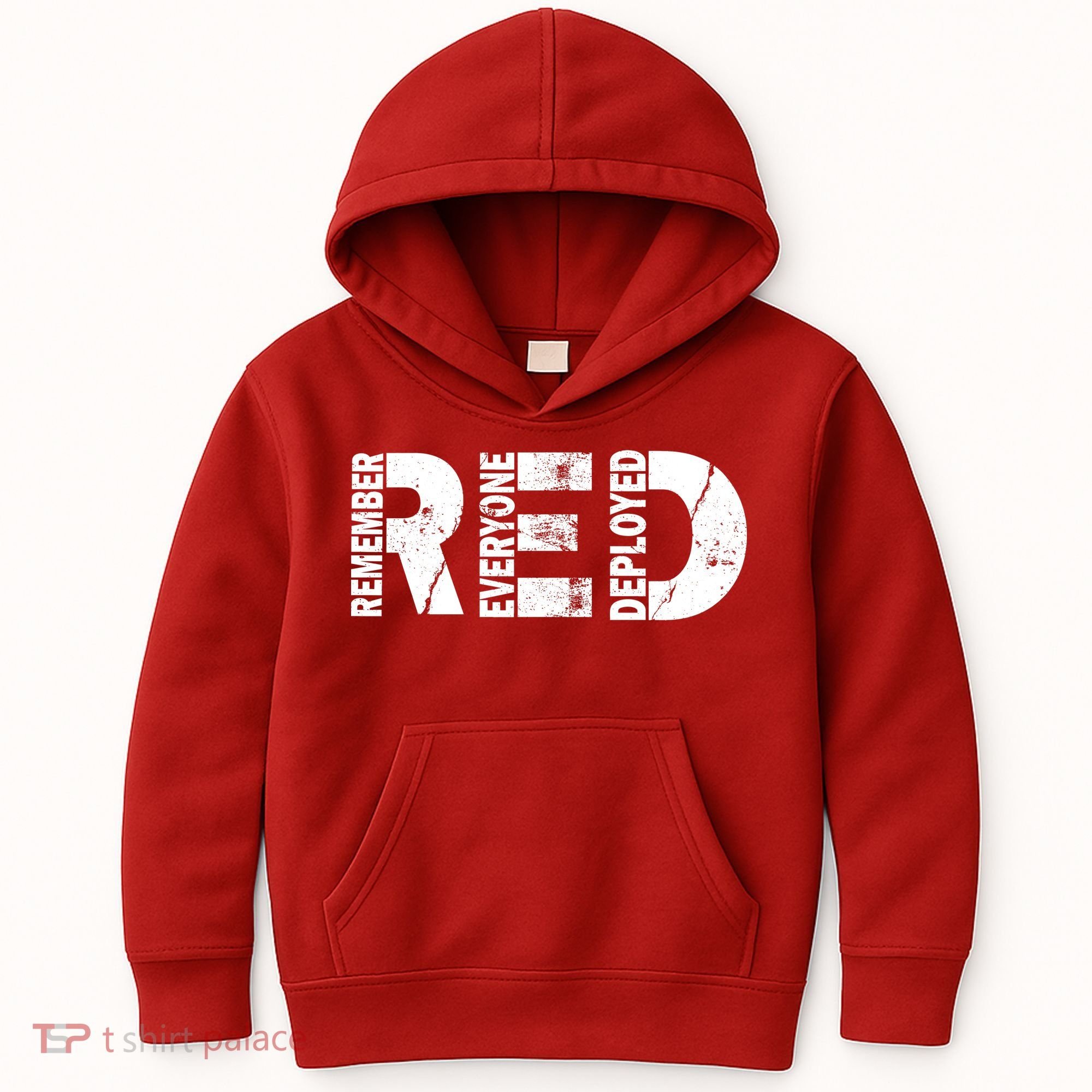 Red Friday Remember Everyone Deployed Kids Hoodie