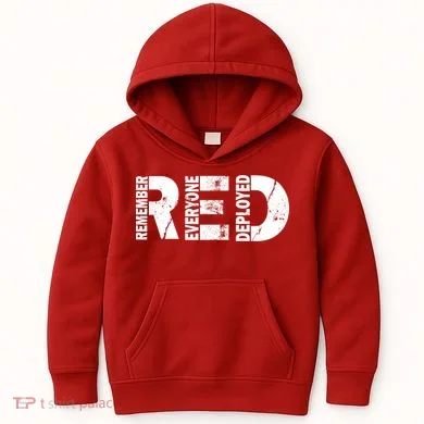 Red Friday Remember Everyone Deployed Kids Hoodie