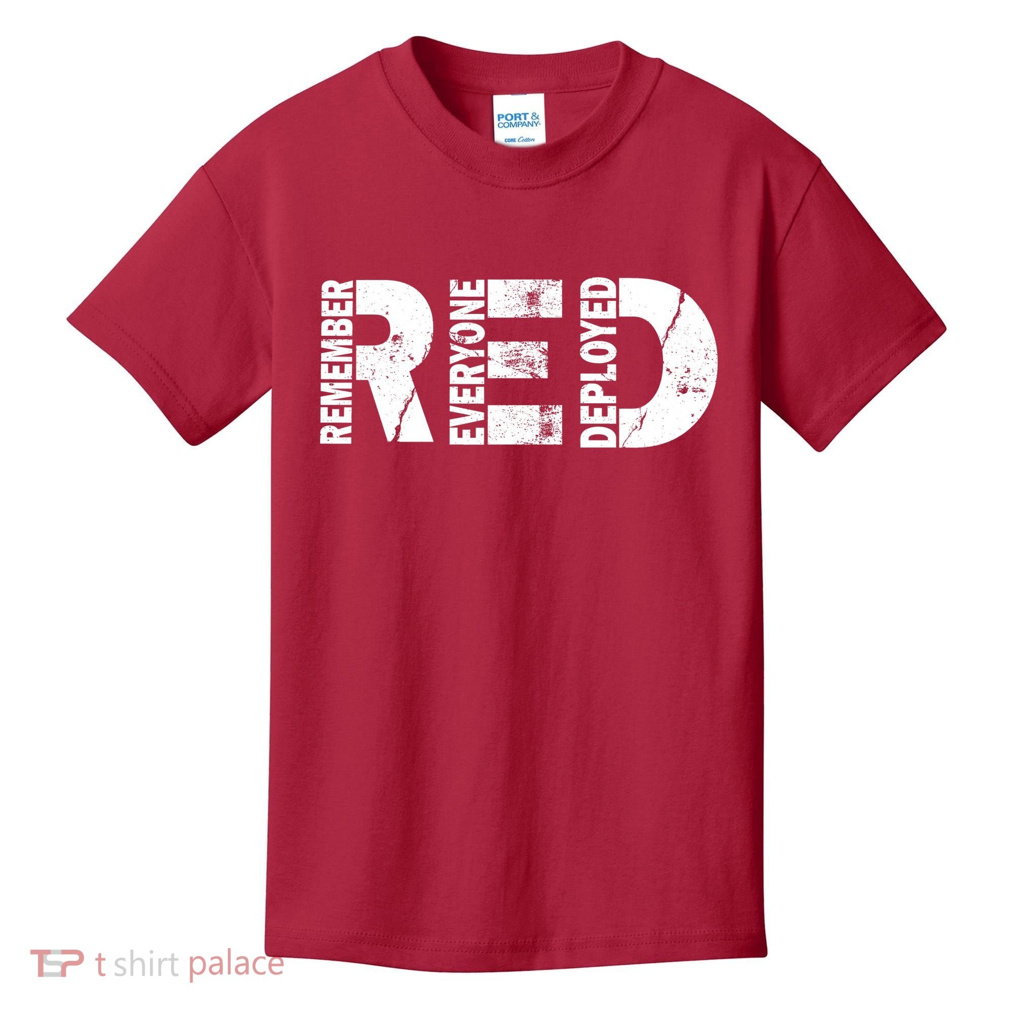 Red Friday Remember Everyone Deployed Kids T-Shirt