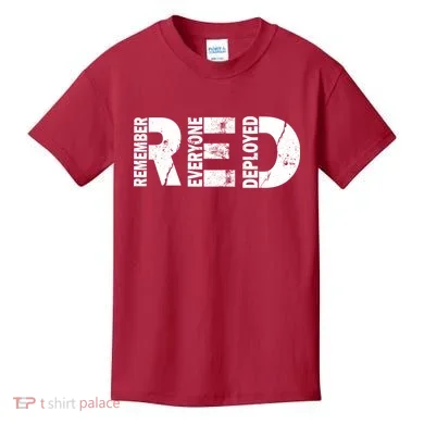 Red Friday Remember Everyone Deployed Kids T-Shirt