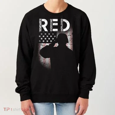 Red Friday Remember Everyone Deployed Flag Women's Sweatshirt