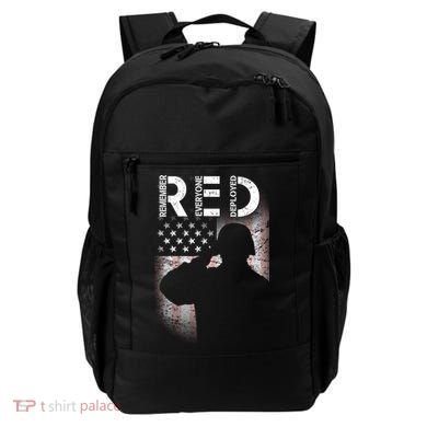 Red Friday Remember Everyone Deployed Flag Backpack