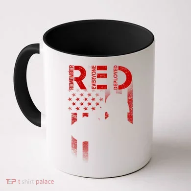 Red Friday Remember Everyone Deployed Flag Coffee Mug