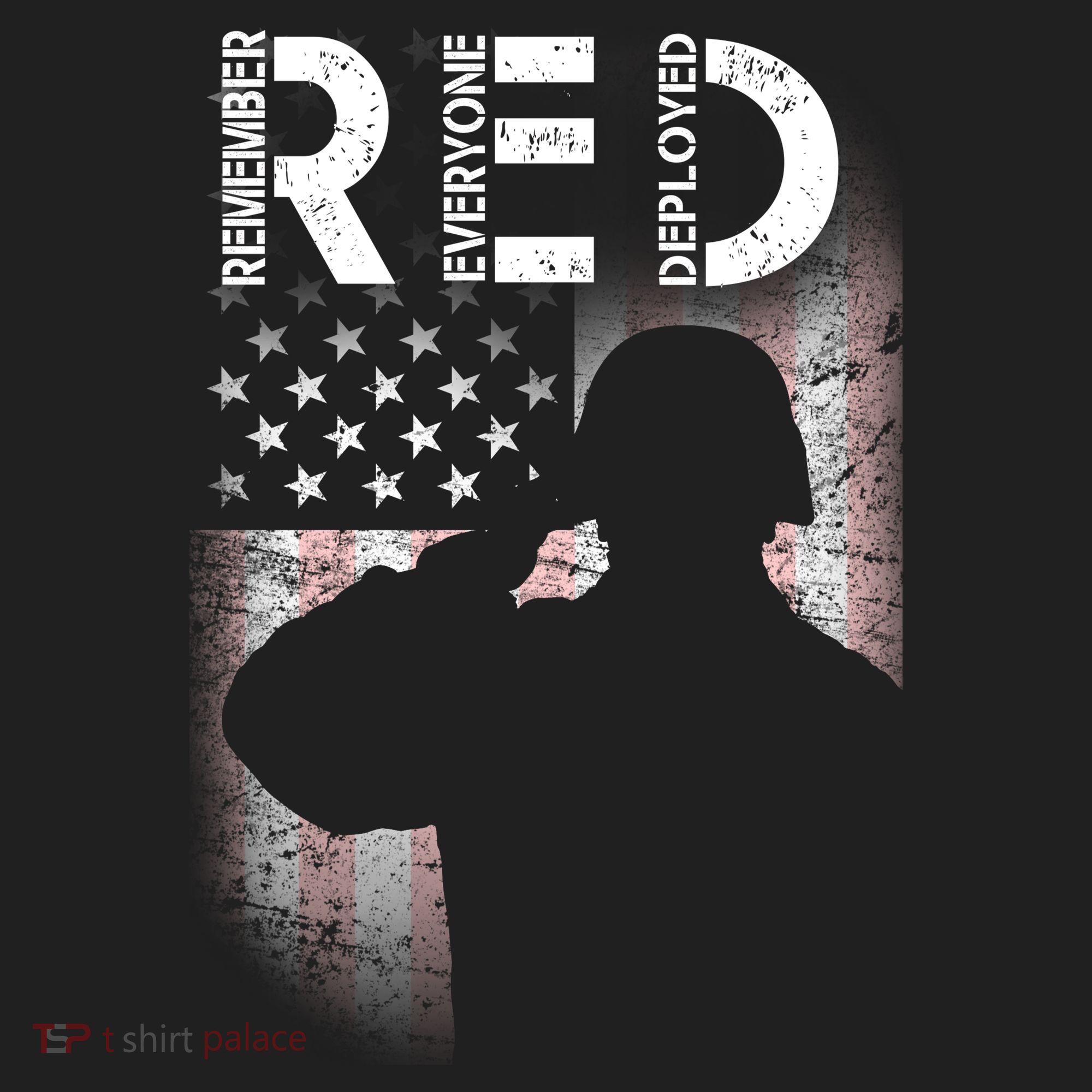 Red Friday Remember Everyone Deployed Flag Beanie