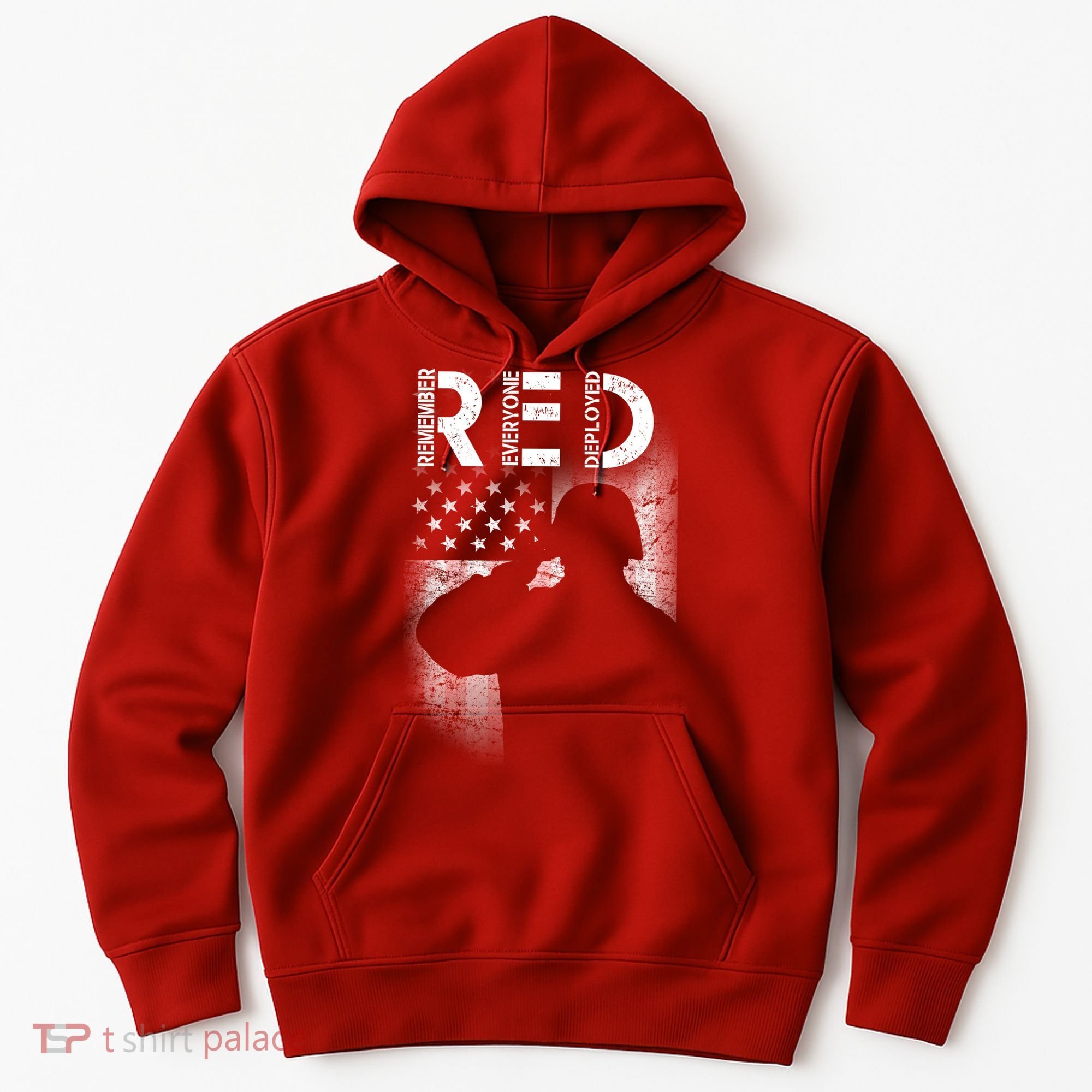 Red Friday Remember Everyone Deployed Flag Hoodie