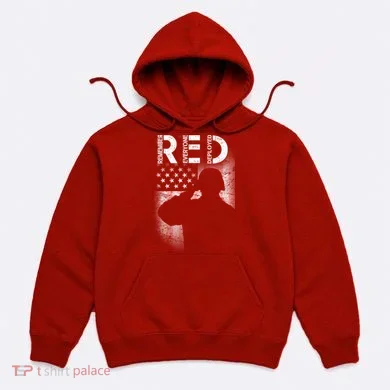 Red Friday Remember Everyone Deployed Flag Hoodie