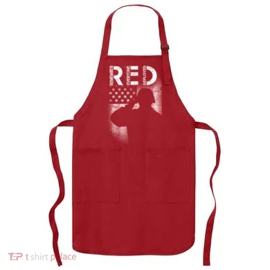 Red Friday Remember Everyone Deployed Flag Apron