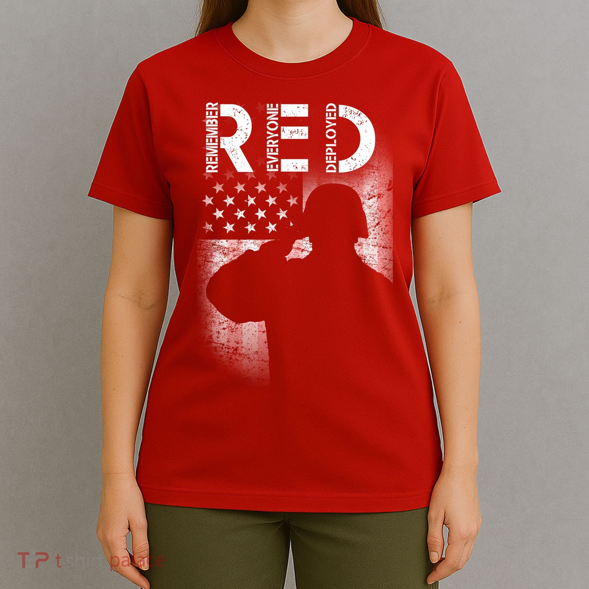Red Friday Remember Everyone Deployed Flag T-Shirt