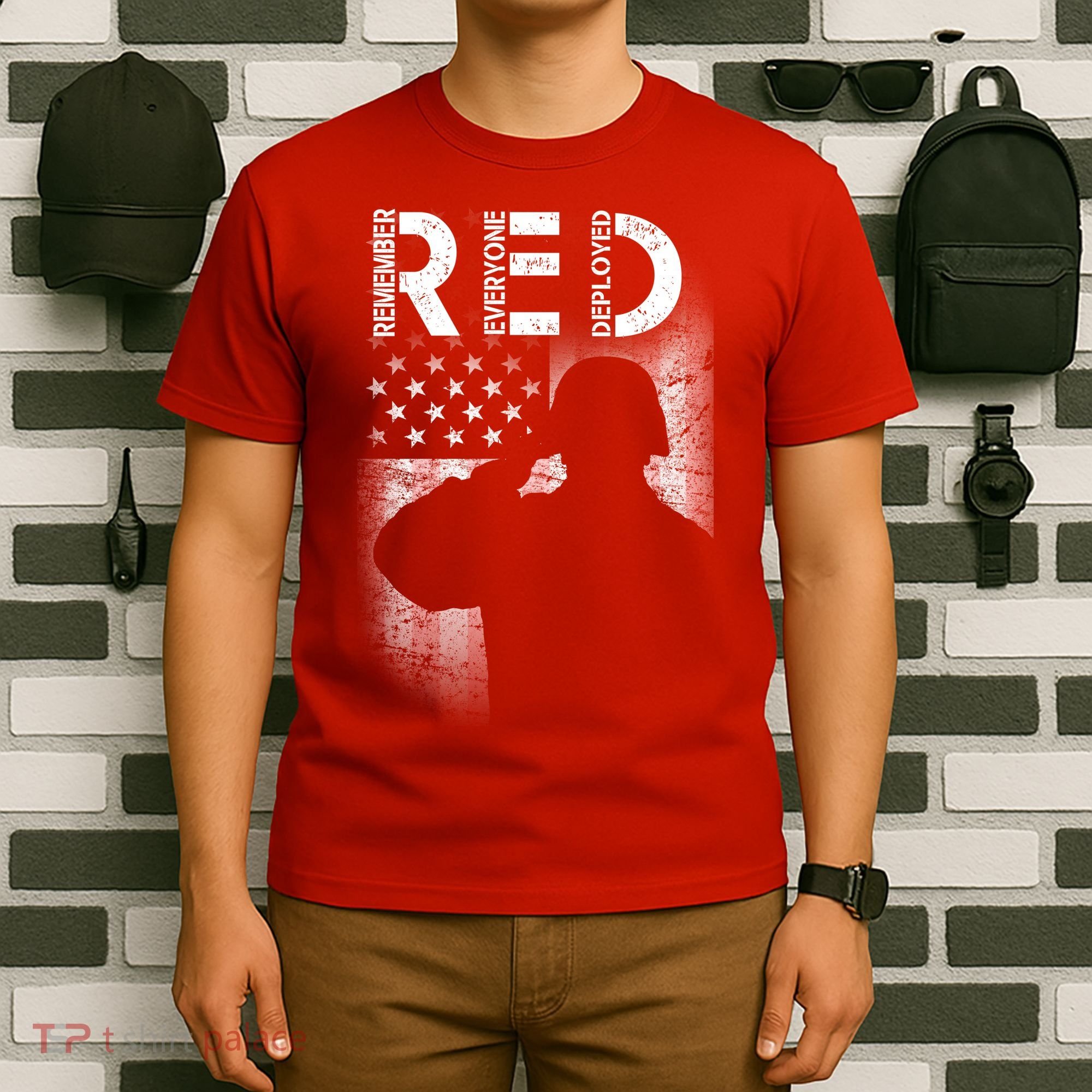 Red Friday Remember Everyone Deployed Flag T-Shirt