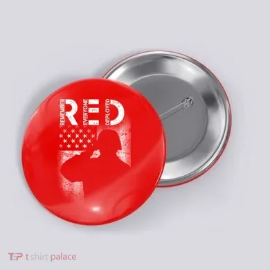 Red Friday Remember Everyone Deployed Flag Button