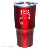 Red Friday Remember Everyone Deployed Flag Tumbler thumb 0