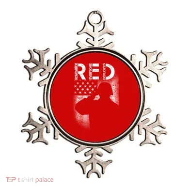Red Friday Remember Everyone Deployed Flag Ornament