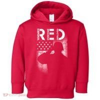 Red Friday Remember Everyone Deployed Flag Toddler Hoodie thumb 0