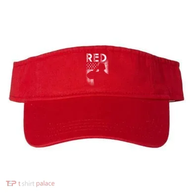 Red Friday Remember Everyone Deployed Flag Visor