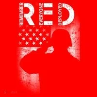 Red Friday Remember Everyone Deployed Flag Visor thumb 3