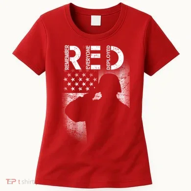 Red Friday Remember Everyone Deployed Flag Women's T-Shirt
