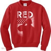 Red Friday Remember Everyone Deployed Flag Kids Sweatshirt thumb 0