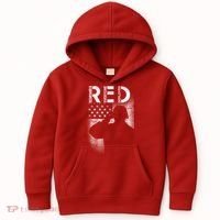 Red Friday Remember Everyone Deployed Flag Kids Hoodie thumb 0