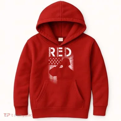 Red Friday Remember Everyone Deployed Flag Kids Hoodie