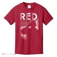 Red Friday Remember Everyone Deployed Flag Kids T-Shirt thumb 0
