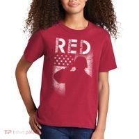 Red Friday Remember Everyone Deployed Flag Kids T-Shirt thumb 2