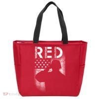 Red Friday Remember Everyone Deployed Flag Tote Bag thumb 0