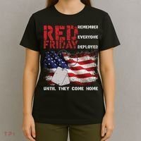 Red Friday Remember Until They Come Home T-Shirt thumb 4