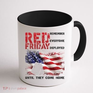 Red Friday Remember Until They Come Home Coffee Mug back