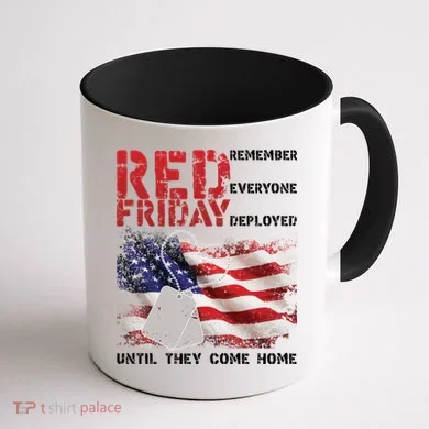 Red Friday Remember Until They Come Home Coffee Mug back