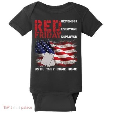 Red Friday Remember Until They Come Home Baby Bodysuit