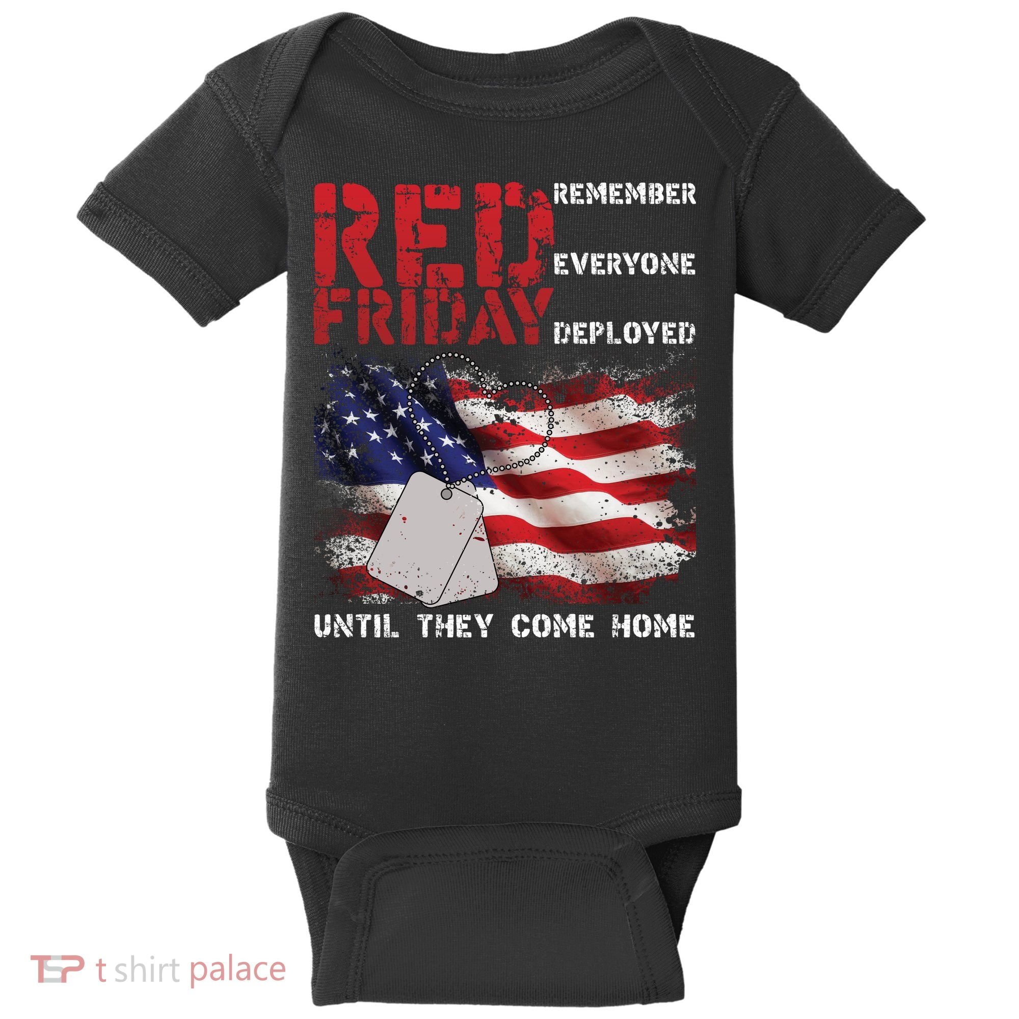 Red Friday Remember Until They Come Home Baby Bodysuit