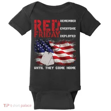Red Friday Remember Until They Come Home Baby Bodysuit
