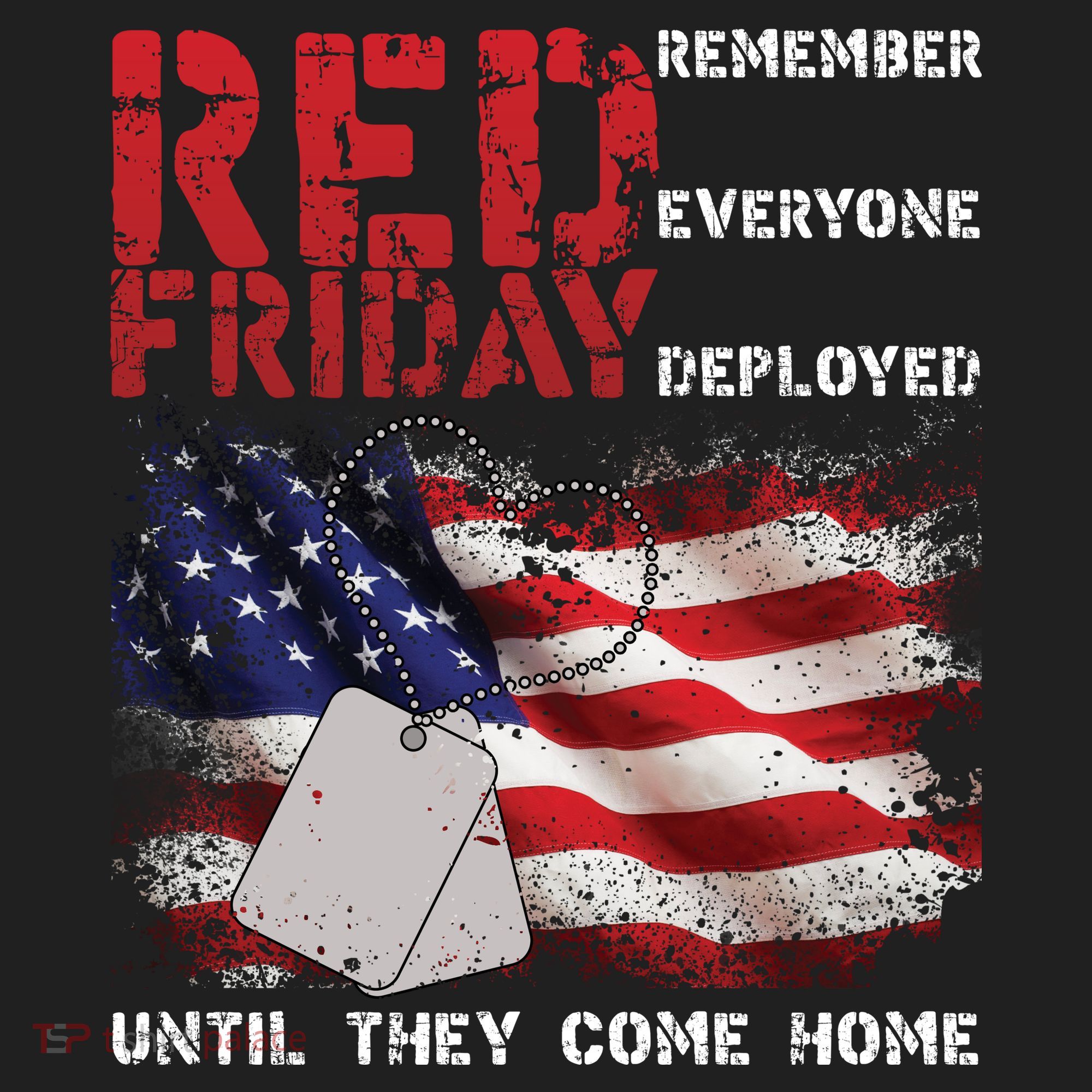 Red Friday Remember Until They Come Home Golf Towel