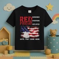 Red Friday Remember Until They Come Home Toddler T-Shirt thumb 3