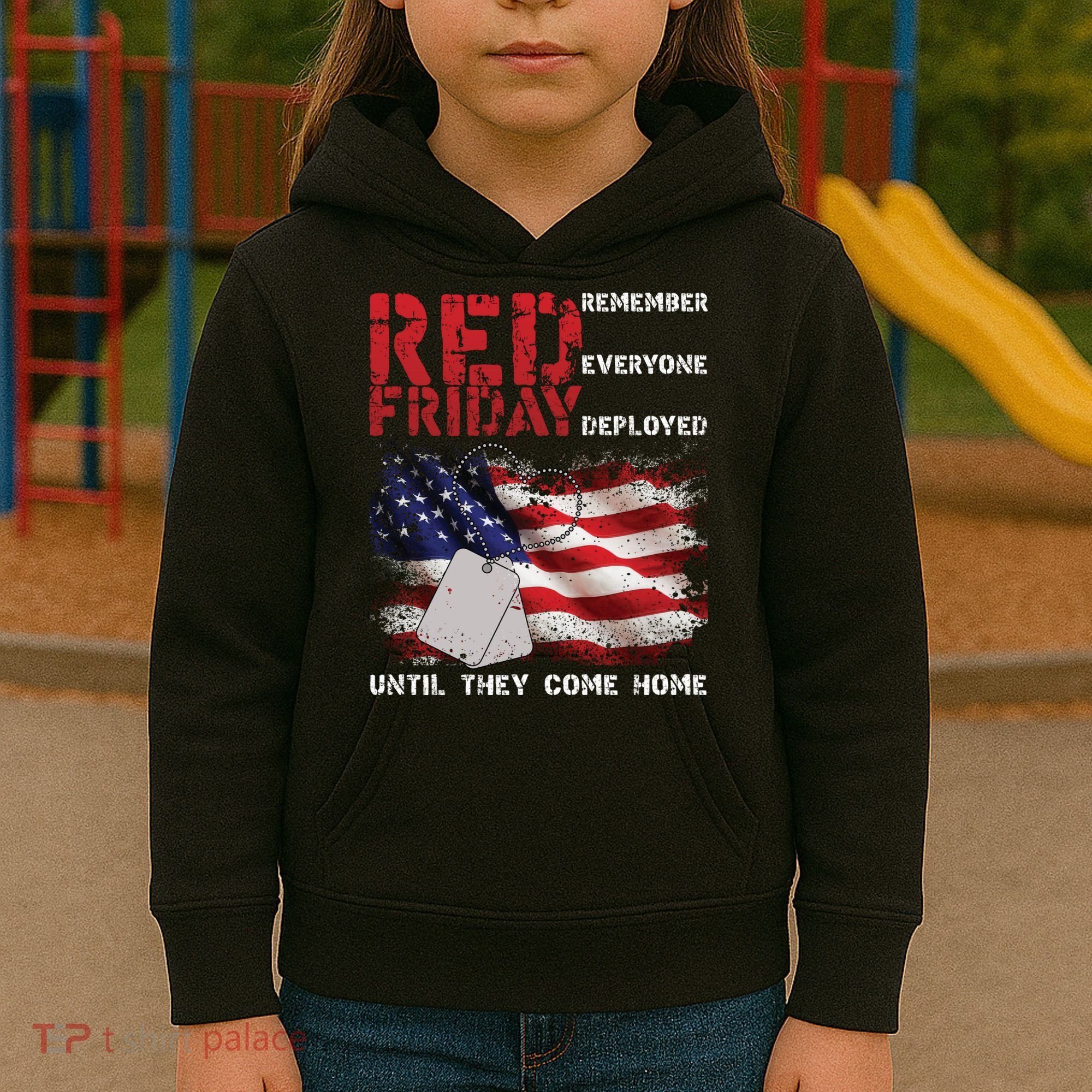 Red Friday Remember Until They Come Home Kids Hoodie