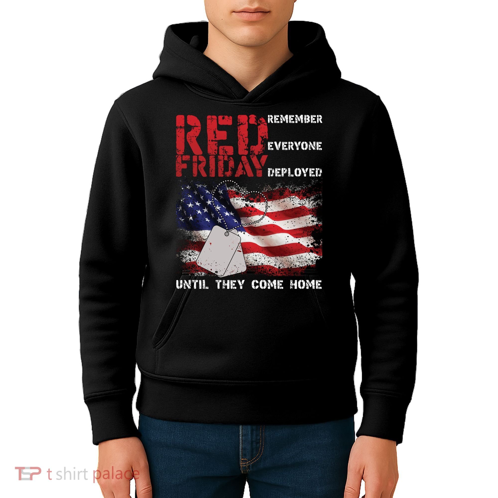 Red Friday Remember Until They Come Home Kids Hoodie