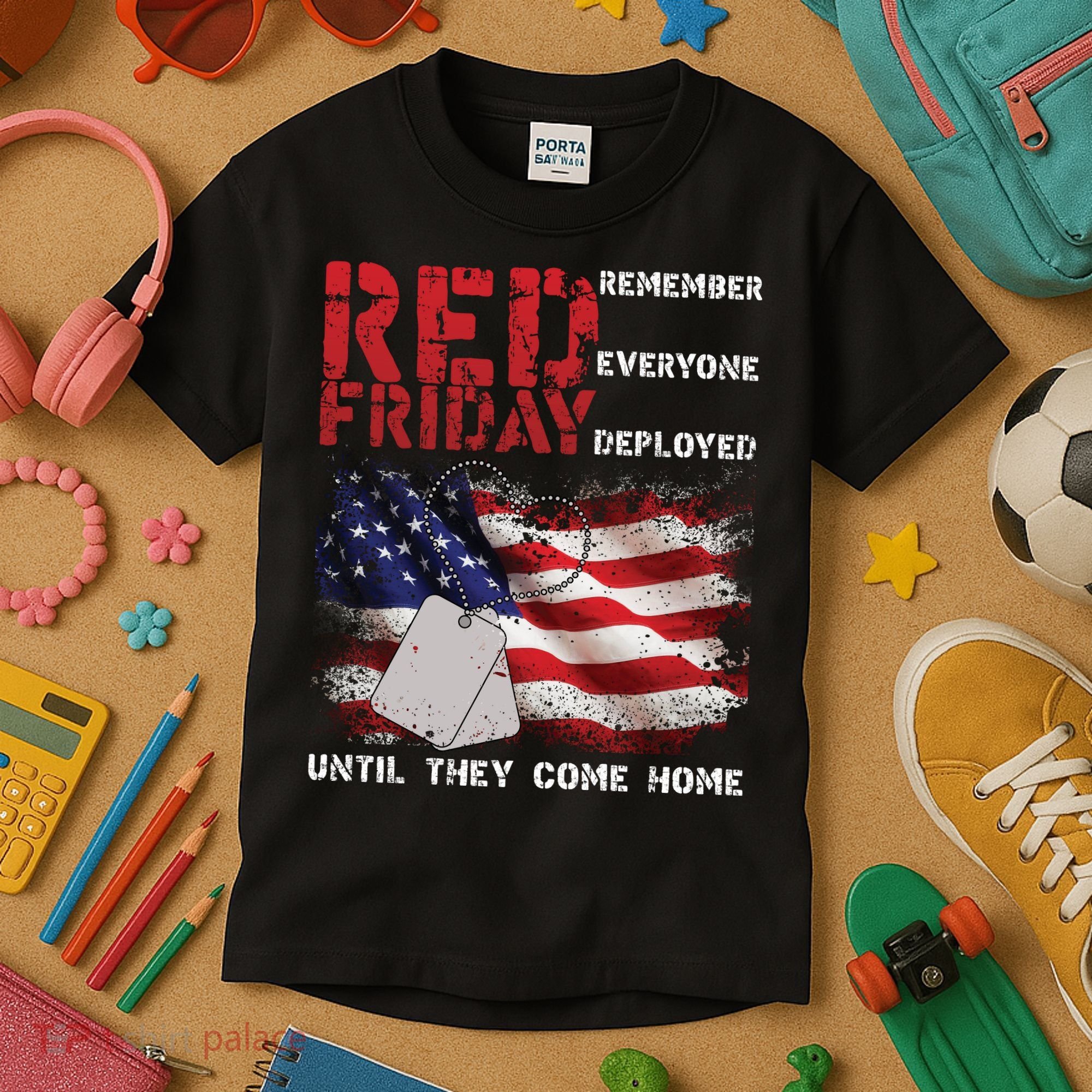 Red Friday Remember Until They Come Home Kids T-Shirt