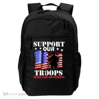 Red Friday Support Our Troops Backpack
