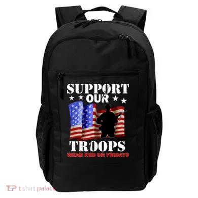 Red Friday Support Our Troops Backpack