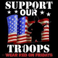 Red Friday Support Our Troops Bucket Hat thumb 4