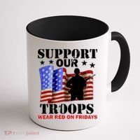Red Friday Support Our Troops Coffee Mug thumb 1