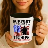 Red Friday Support Our Troops Coffee Mug thumb 3