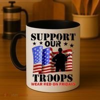 Red Friday Support Our Troops Coffee Mug thumb 4