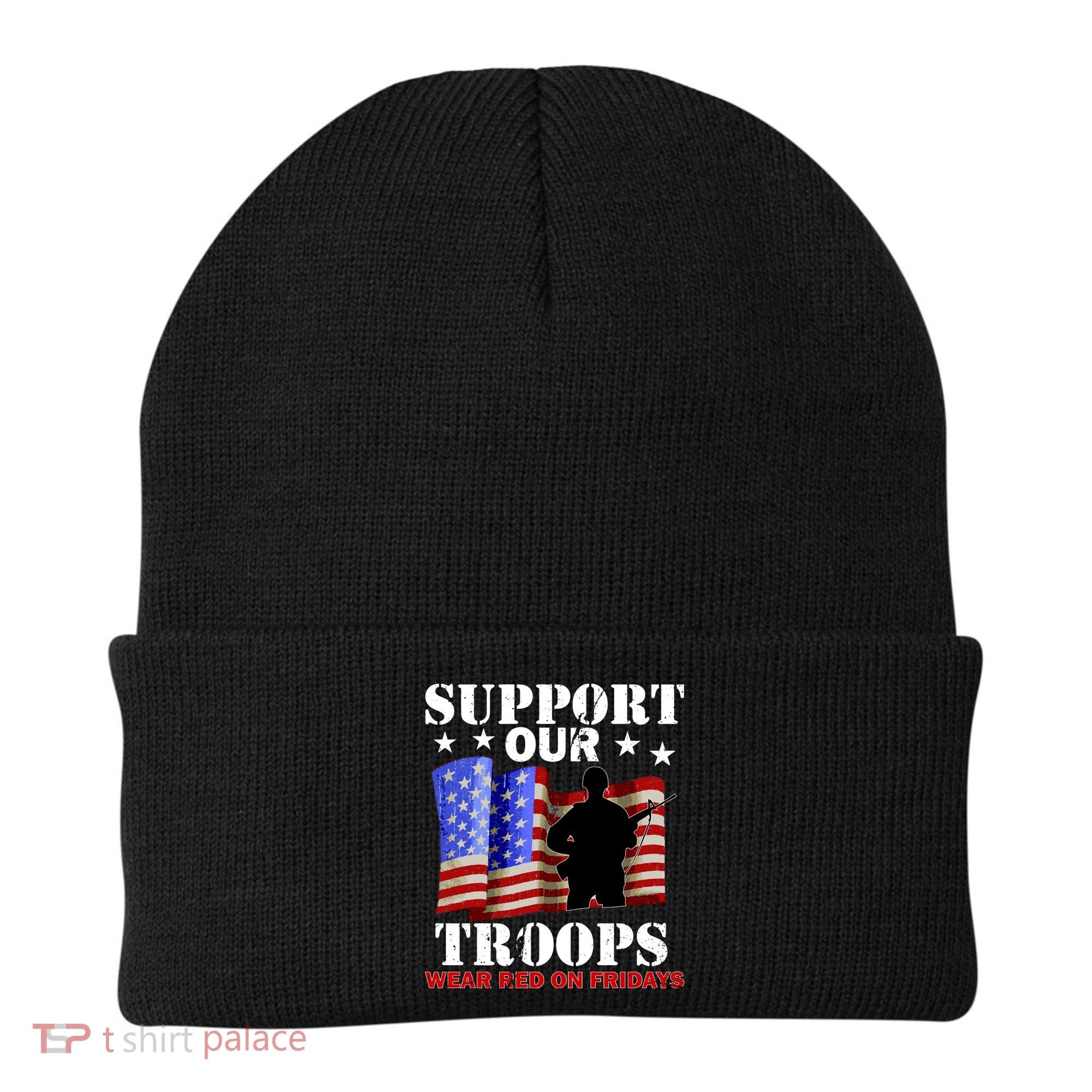 Red Friday Support Our Troops Beanie