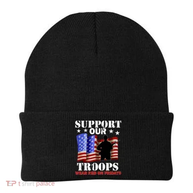 Red Friday Support Our Troops Beanie